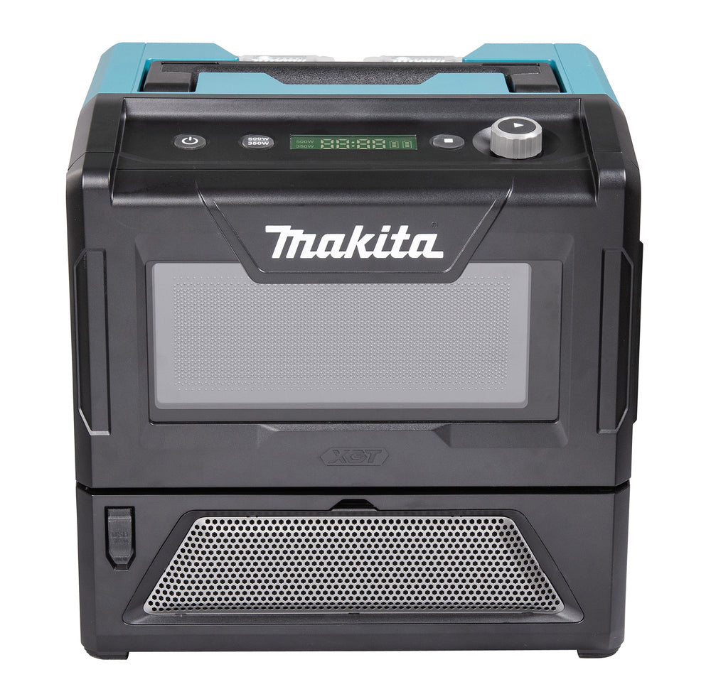 Makita Akku-Mikrowelle MW001G – 40Vmax, mobil, mit USB-Anschluss & LED-Display - MW001GZ