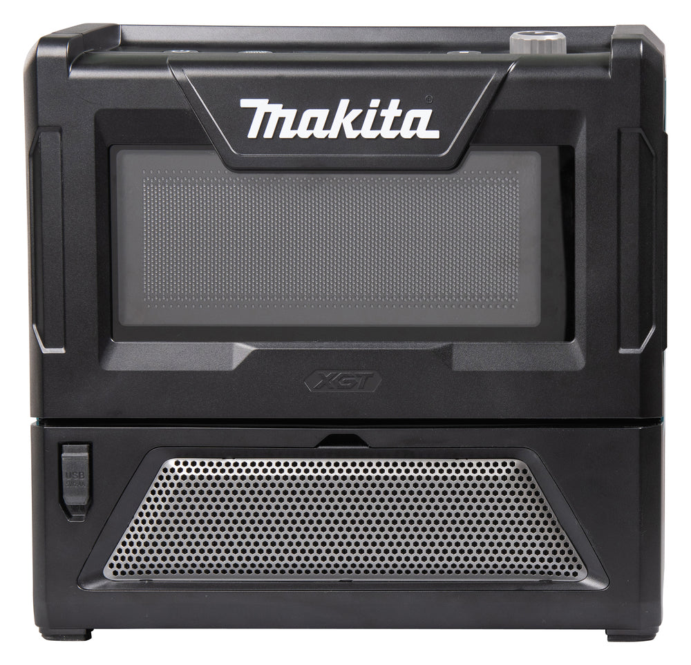 Makita Akku-Mikrowelle MW001G – 40Vmax, mobil, mit USB-Anschluss & LED-Display - MW001GZ