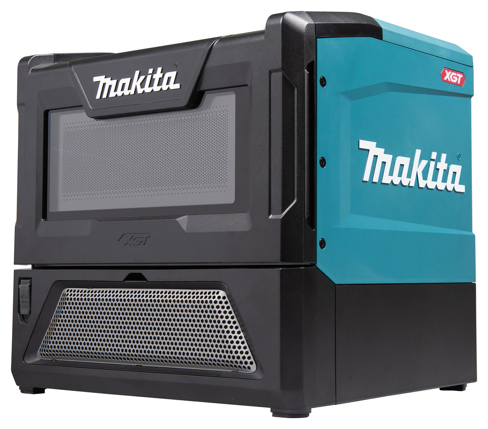 Makita Akku-Mikrowelle MW001G – 40Vmax, mobil, mit USB-Anschluss & LED-Display - MW001GZ