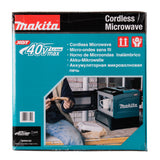 Makita Akku-Mikrowelle MW001G – 40Vmax, mobil, mit USB-Anschluss & LED-Display - MW001GZ