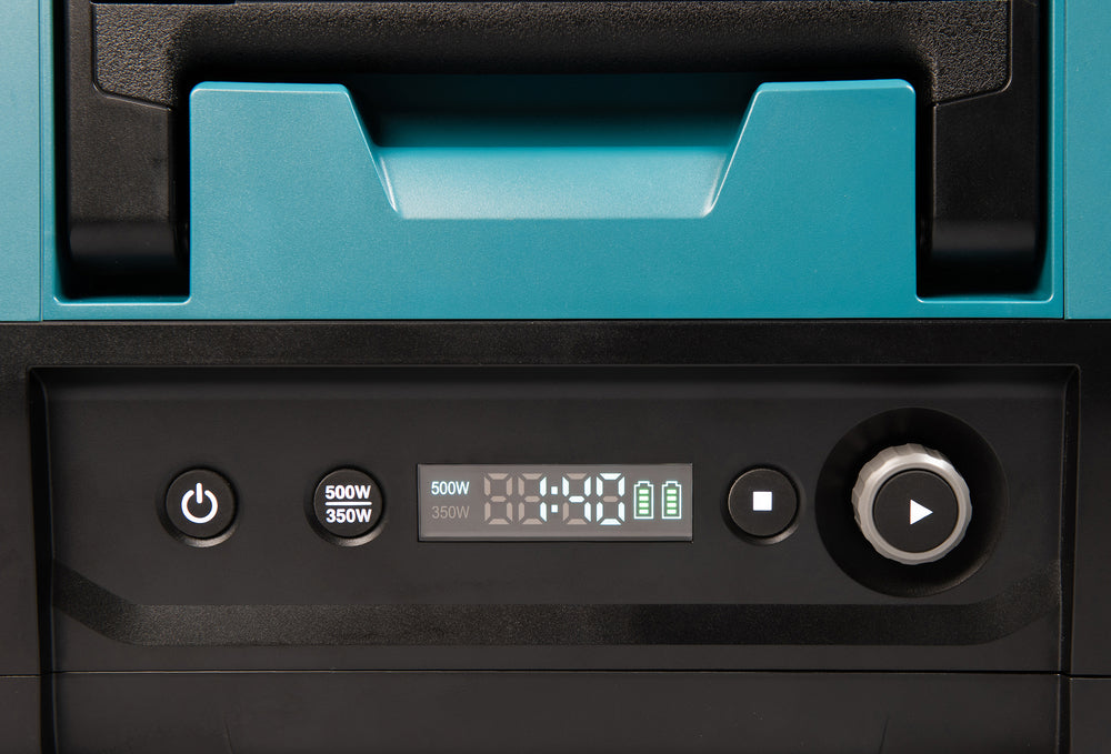 Makita Akku-Mikrowelle MW001G – 40Vmax, mobil, mit USB-Anschluss & LED-Display - MW001GZ