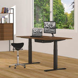 BMB Steh-Sitz Tischgestell E-MORE 2M2S – Elektrisch höhenverstellbar von 700 bis 1200 mm, silber RAL 9006