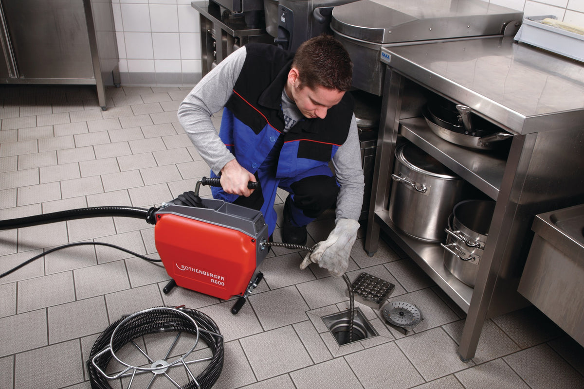 ROTHENBERGER Rohrreinigungsmaschine R 600 – 690 W, 467 min-¹, für Rohr-Ø 20–150 mm
