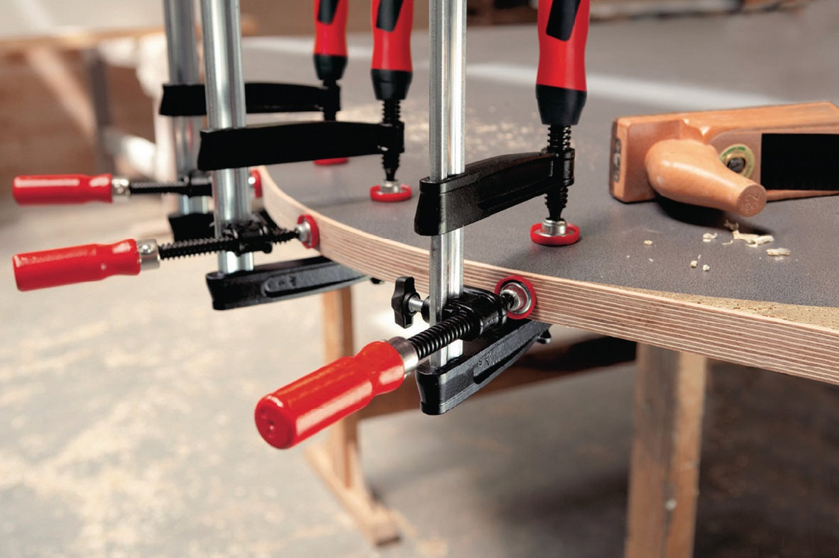 BESSEY Kantenzwinge KT mit 1 Spindel – Zusatzwerkzeug für Schraubzwingen bis 13 mm Schienendicke