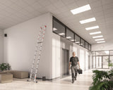 HAILO Teleskop-Anlegeleiter T100 Alu 9 Stufen bis 150 kg – ausziehbar & platzsparend