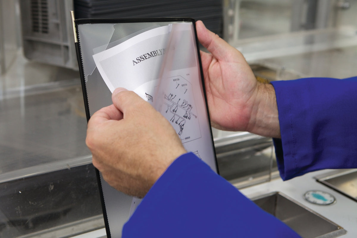 TARIFOLD Wandhalter 5 Sichttafeln PP schwarz mit Neodym-Magnet für DIN A4