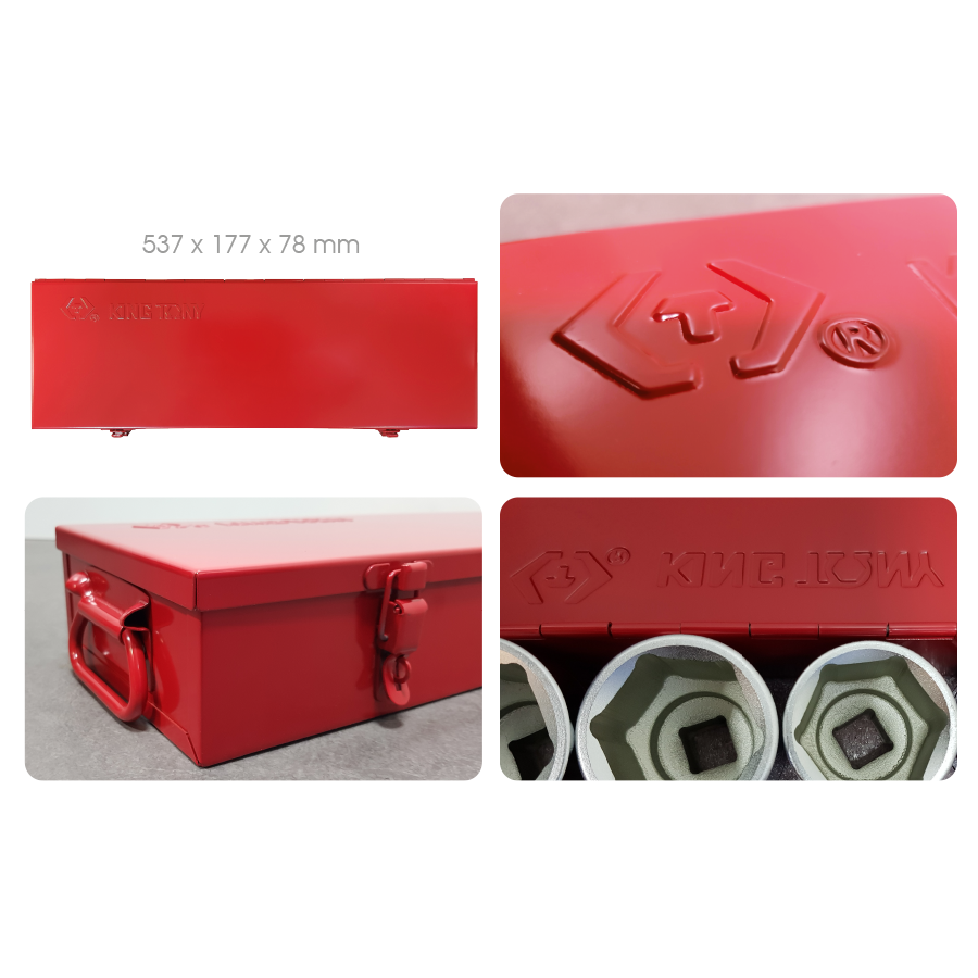 KING TONY Profi-Werkzeuge - 3/4" Steckschlüssel-Set, metrisch, mit Zubehör - 25 tlg. 6325MR01