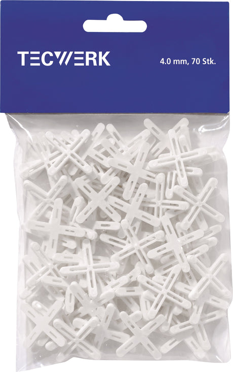 TECWERK Fliesenkreuz 1 mm – 150 Stück pro Beutel für präzise Fliesenfugen