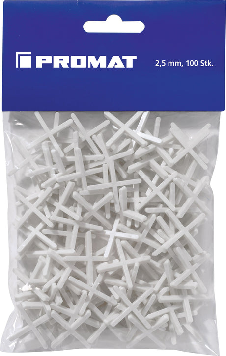 PROMAT Fliesenkreuz 1 mm – 150 Stück pro Beutel, 10 Beutel