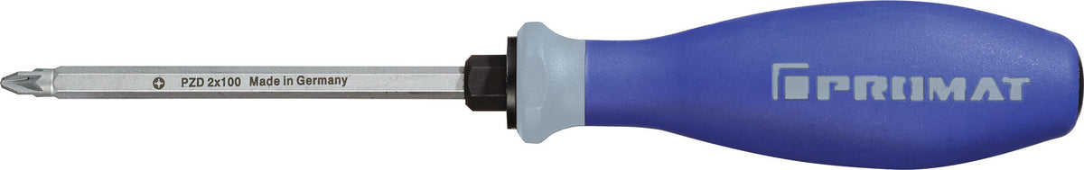 PROMAT Schraubendreher PZD 1, 6-Kant Klinge, 3K-Griff, 80 mm – präzise & robust