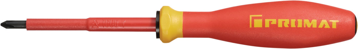 PROMAT VDE Schraubendreher PH 0, Klingenlänge 60 mm, isoliert, Mehrkomponentengriff