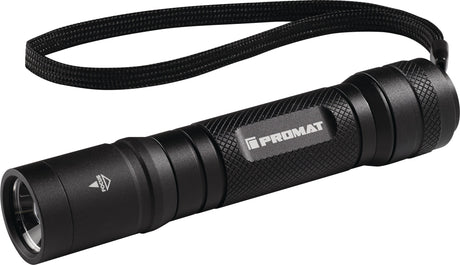 PROMAT LED-Taschenlampe 1000 lm Li-Ion 205 m – wiederaufladbar, IP66, 5 Leuchtstufen
