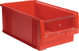 Sichtlagerkasten PLK 500x315x200 mm PP rot von LA-KA-PE – 8 Stück, 22,5 l, 180 kg Auflast