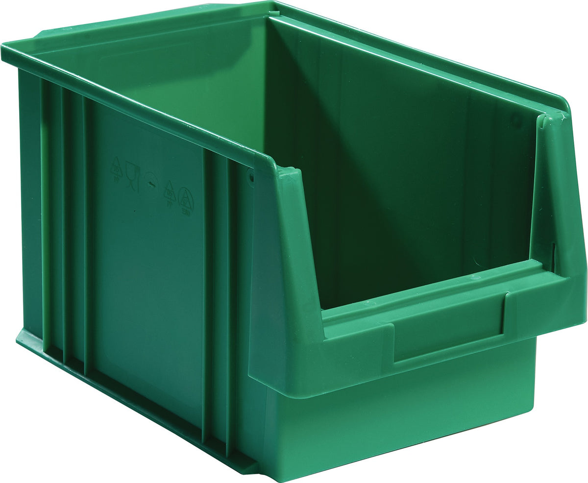 Sichtlagerkasten PLK 500x315x200 mm PP rot von LA-KA-PE – 8 Stück, 22,5 l, 180 kg Auflast