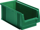 Sichtlagerkasten PLK 500x315x200 mm PP rot von LA-KA-PE – 8 Stück, 22,5 l, 180 kg Auflast