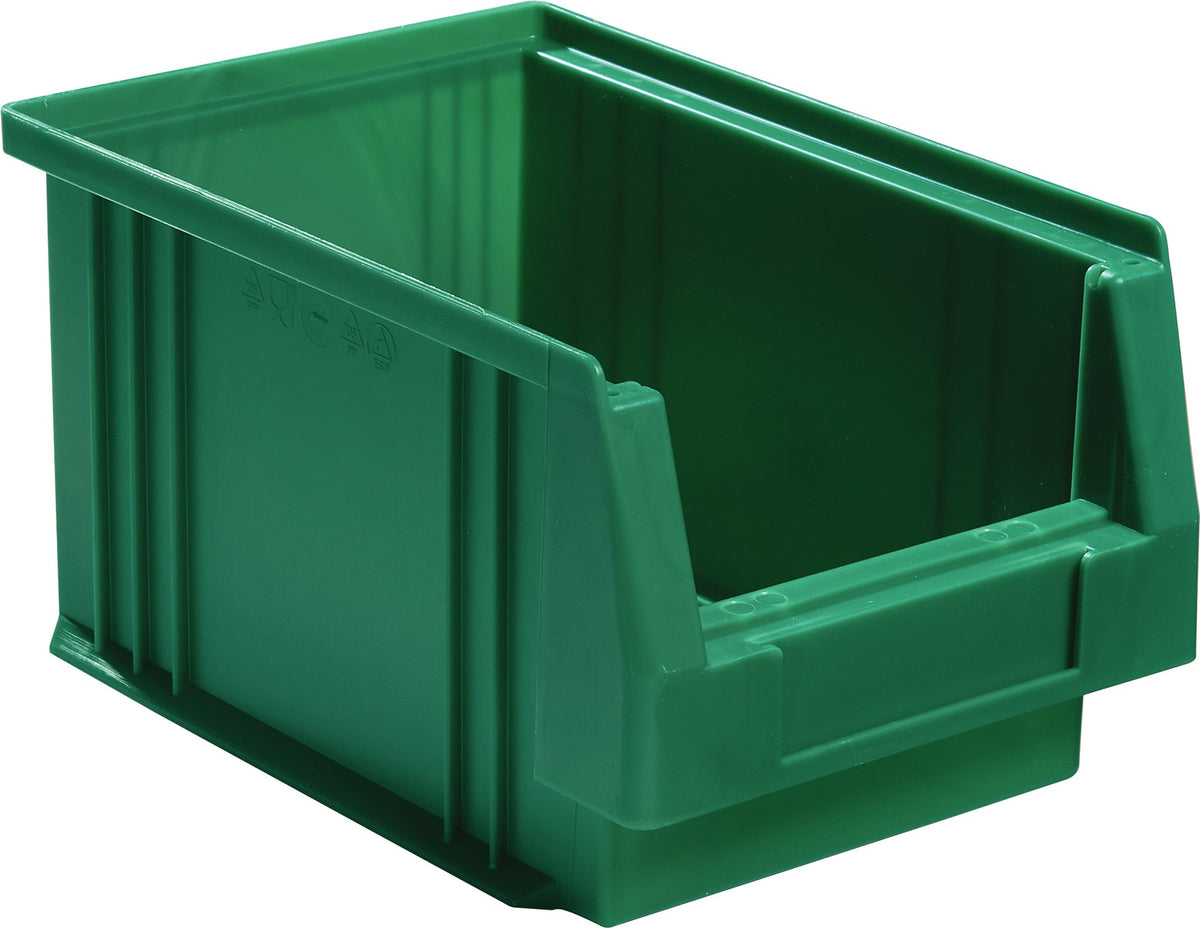 Sichtlagerkasten PLK 500x315x200 mm PP rot von LA-KA-PE – 8 Stück, 22,5 l, 180 kg Auflast