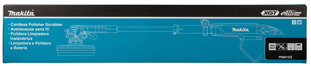 Makita Akku-Scheuermaschine – 3-stufig regelbar, teleskopierbar, LED, XPT-Schutz - PS001GZ