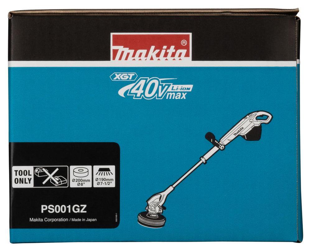 Makita Akku-Scheuermaschine – 3-stufig regelbar, teleskopierbar, LED, XPT-Schutz - PS001GZ