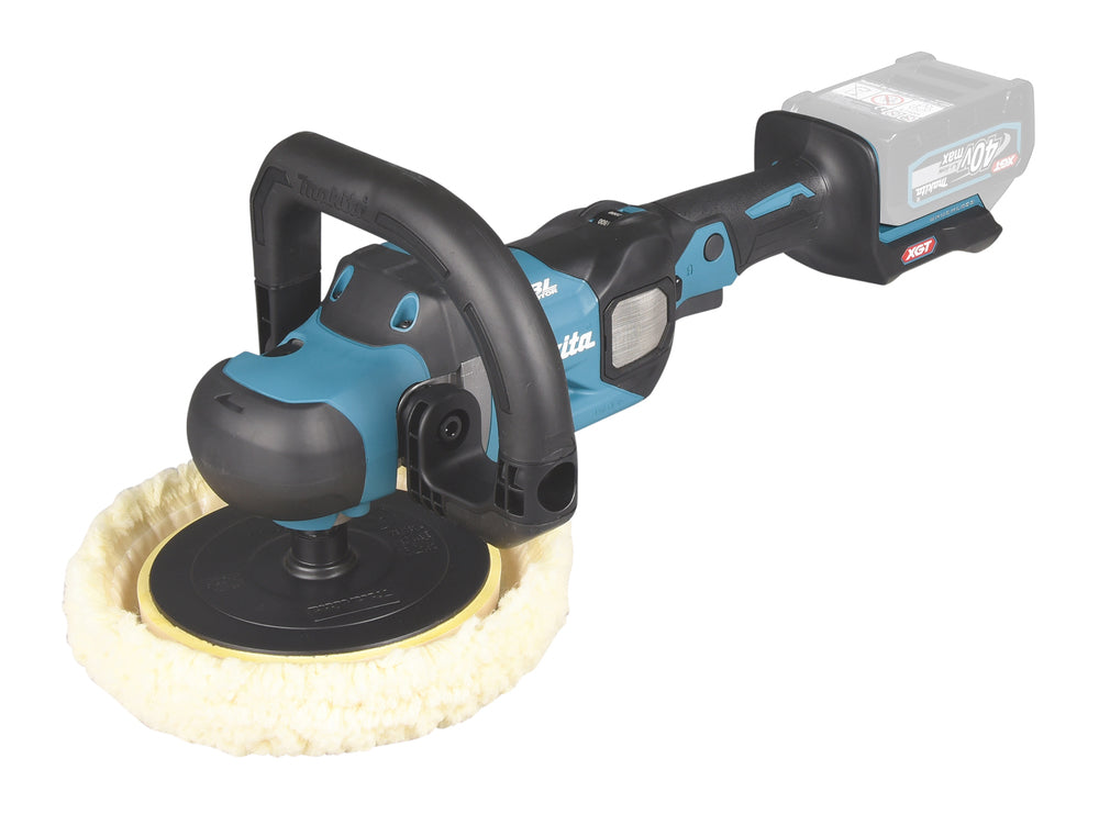 Makita Akku-Poliermaschine 180 mm – bürstenlos, XPT, konstante Drehzahl, Sanftanlauf - PV001GZ