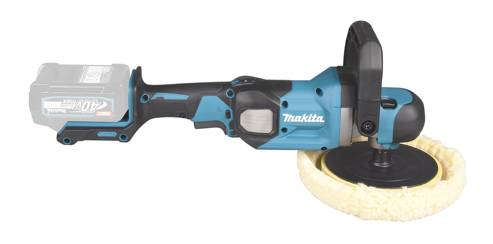 Makita Akku-Poliermaschine 180 mm – bürstenlos, XPT, konstante Drehzahl, Sanftanlauf - PV001GZ