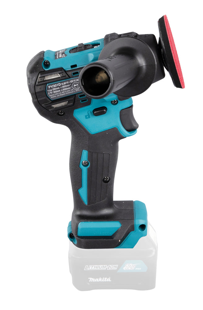 Makita Akku-Schleifer und -Polierer Ø 50/75 mm – bürstenlos, 2-Stufen-Drehzahl, XPT-Schutz - PV301DZ