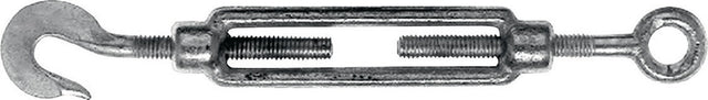 Kleinsorge Spannschloss DIN 1480 M6 mit Haken und Öse, galvanisch verzinkt, 10er-Packung