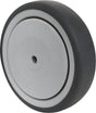 TECWERK Ersatzrad 100 mm Gummi grau, Tragfähigkeit 100 kg, Achs-Ø 8 mm, Nabenlänge 36 mm