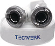 TECWERK Bau-/Industrieschlauch 50 mm x 20 m weiß – Storz C, 10 bar, SBR-Seele