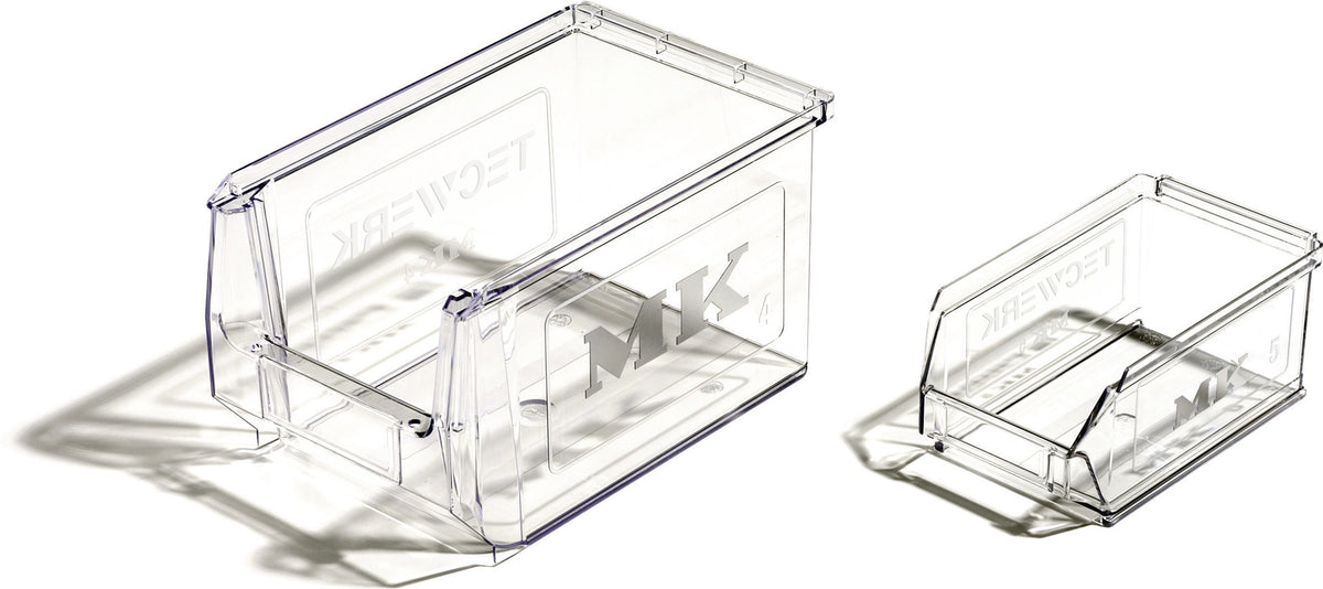 TECWERK Sichtlagerkasten SAN transparent 230/200x150x130 mm – 25 Stück