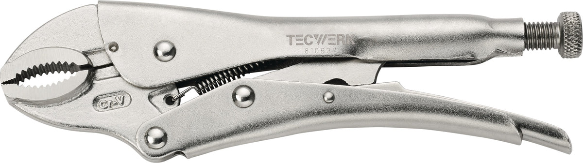 TECWERK Gripzange 180 mm mit Drahtabschneider und max. 35 mm Spannweite