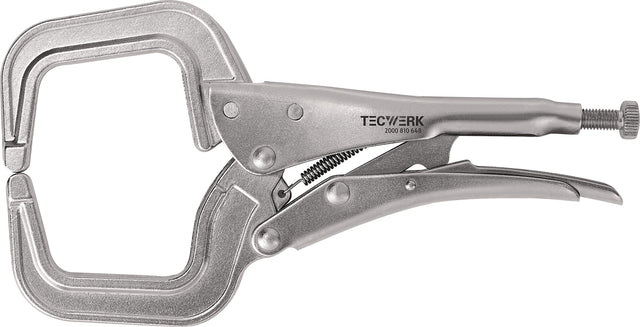 TECWERK Klammergripzange 280 mm – Spannweite max. 90 mm für sperrige Werkstücke