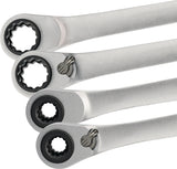 TECWERK Multifunktionsknarrenringschlüssel 4in1 10/13/17/19 mm, 72 Zähne, 220 mm