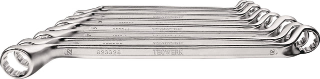 TECWERK Doppelringschlüsselsatz 8-teilig SW 6-22 mm tief gekröpft
