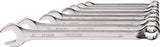 TECWERK Ringmaulschlüsselsatz 8-teilig SW 8-19 mm Form B CV-Stahl verchromt