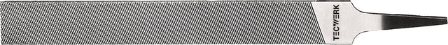 TECWERK Werkstattfeile DIN 7261 Flachstumpf 150 mm Hieb 1 – für Stahl, Guss & Aluminium