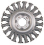 TECWERK Rundbürste 125 mm gezopft, Drahtstärke 0,5 mm, für Schweißnähte und Entgraten