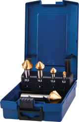 TECWERK Kegelsenkersatz DIN 335 C 90° HSS 5-teilig 6,3–25 mm in Kunststoffkassette