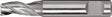 TECWERK Minibohrnutenfräser 2 mm HSS-Co8 DIN 1835 B – 3 Schneiden, kurz, zentrumschnitt