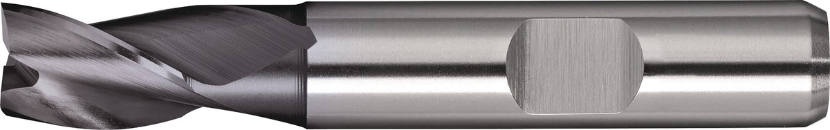 TECWERK Bohrnutenfräser DIN 327 Typ N 3 mm HSS-Co8 – 3 Schneiden, kurze Bauform