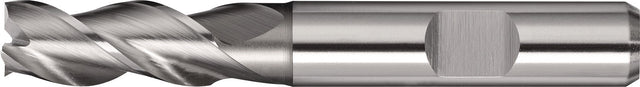 TECWERK Bohrnutenfräser DIN 844 Typ W HSS-Co8 Ø2 mm – 3 Schneiden, kurz, für NE-Metalle