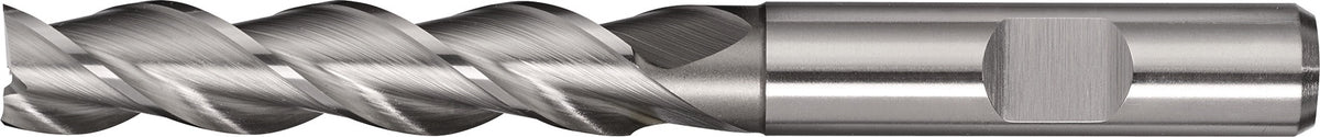TECWERK Bohrnutenfräser DIN 844 Typ W 3 mm HSS-Co8 Weldon Z3 lang – für NE-Metalle