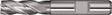 TECWERK Schaftfräser DIN 844 Typ N Ø 2 mm HSS-Co8 Vierschneider kurz
