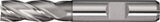 TECWERK Schaftfräser DIN 844 Typ N Ø 2 mm HSS-Co8 Vierschneider kurz