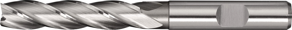 TECWERK Schaftfräser DIN 844 Typ N Ø 3 mm HSS-Co8 Vierschneider lang – für Stahl und Guss