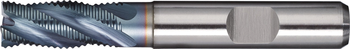 TECWERK Schaftfräser DIN 844 Typ HR Ø25 mm HSS-Co5 TiCN-beschichtet Vierschneider