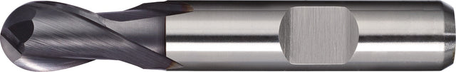 TECWERK Vollradiusfräser HSS-Co8 TiCN DIN 1835 B Ø2 mm extra kurz – für Stahl und Guss
