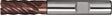 TECWERK Schaftfräser DIN 6527L Typ N Ø6 mm VHM TiAlN 6 Schneiden lang