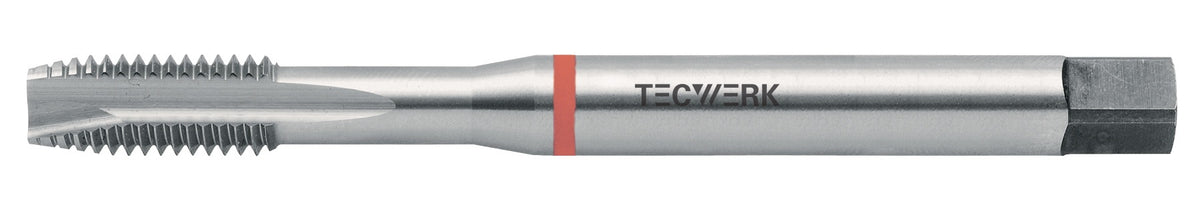 TECWERK Maschinengewindebohrer DIN 371B H M3x0,5mm HSS-Co 6H für Durchgangsgewinde