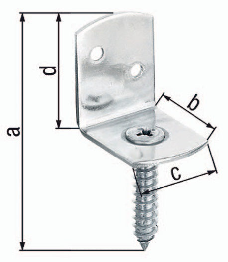 GAH Flechtzaunhalter 83x32x30x38 mm Edelstahl L-Form