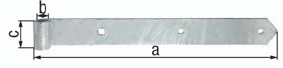 GAH Ladenband 800 x 60 mm Stahl feuerverzinkt mit abgerundeter Ausführung